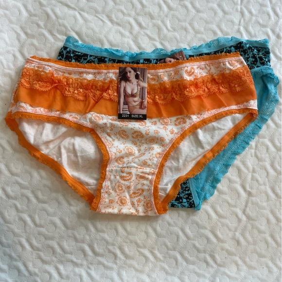 (2) NWT Pairs of Adult Women’s Underwear Panties Animal Print Lace Large - Picture 4 of 6